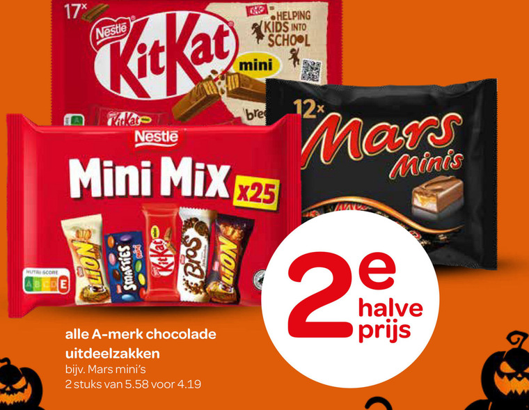 Mars   mini chocoladerepen folder aanbieding bij  Spar - details