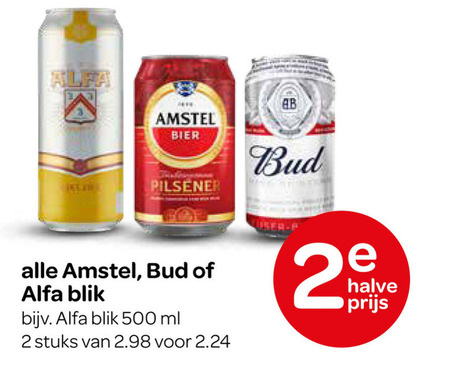 Bud   blikje bier folder aanbieding bij  Spar - details