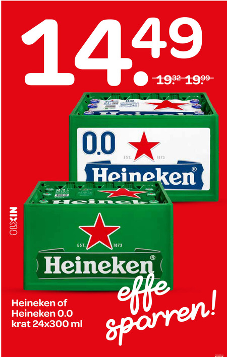 Heineken   krat bier folder aanbieding bij  Spar - details