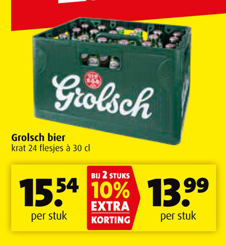 Grolsch   krat bier folder aanbieding bij  Boni - details