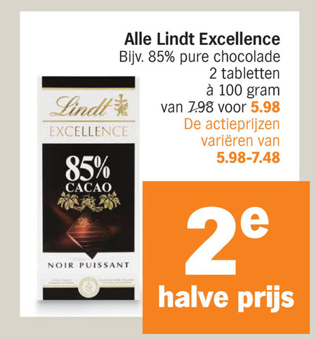 Lindt   chocolade folder aanbieding bij  Albert&nbsp;Heijn - details