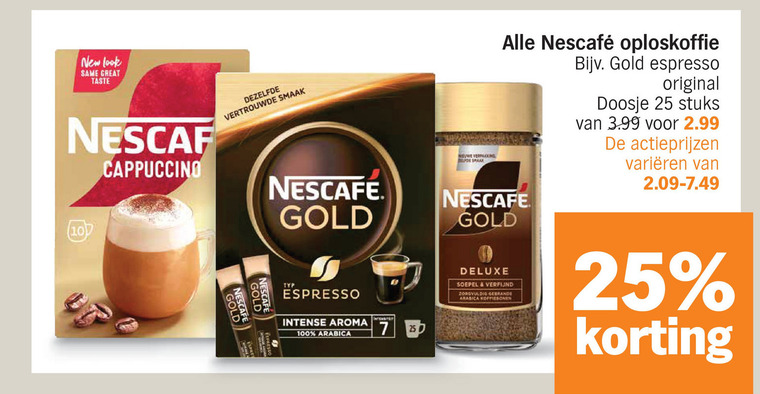 Nescafe   oploskoffie folder aanbieding bij  Albert&nbsp;Heijn - details