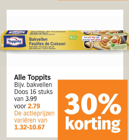 Toppits   bakpapier, vershoudfolie folder aanbieding bij  Albert&nbsp;Heijn - details