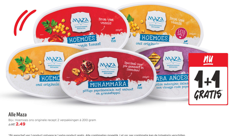 Maza   houmous folder aanbieding bij  Jumbo - details