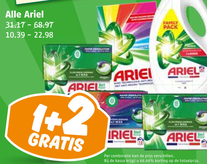 Ariel   wasmiddel folder aanbieding bij  Poiesz - details