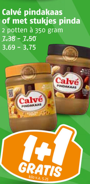 Calve   pindakaas folder aanbieding bij  Poiesz - details