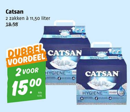 Catsan   kattenbakvulling folder aanbieding bij  Poiesz - details