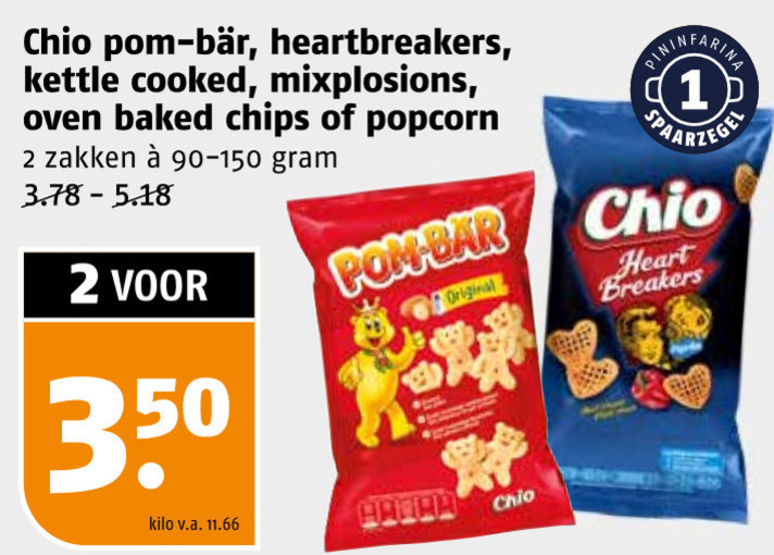 Chio   chips, zoutje folder aanbieding bij  Poiesz - details