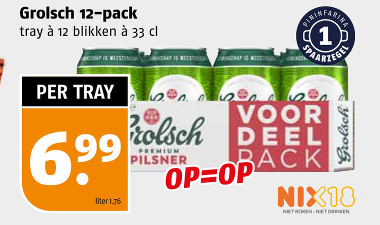 Grolsch   blikje bier folder aanbieding bij  Poiesz - details
