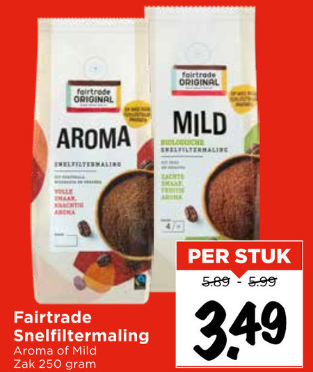 Fair Trade Original   koffie folder aanbieding bij  Vomar - details