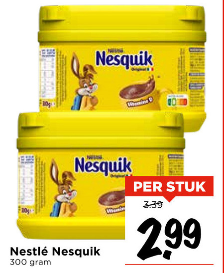 Nesquik   chocolademelk folder aanbieding bij  Vomar - details