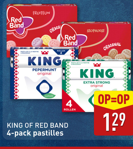 Red Band   snoep, pepermunt folder aanbieding bij  Aldi - details