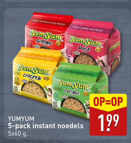 Yum Yum   noodles folder aanbieding bij  Aldi - details