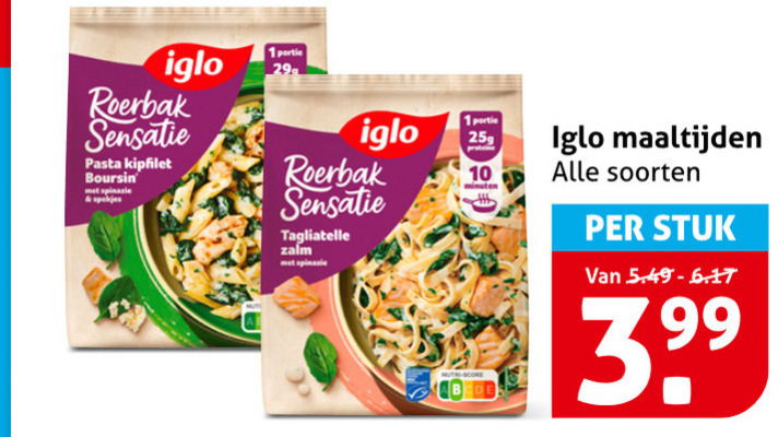 Iglo   diepvriesmaaltijd folder aanbieding bij  Hoogvliet - details