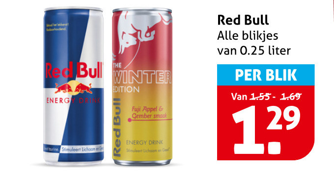 Red Bull   energiedrank folder aanbieding bij  Hoogvliet - details