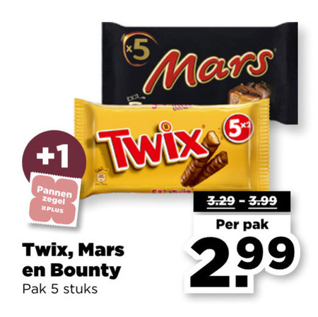 Mars   chocoladereep folder aanbieding bij  Plus - details