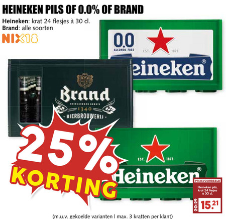 Heineken 0.0   krat bier folder aanbieding bij  MCD&nbsp;Supermarkt&nbsp;Basis - details