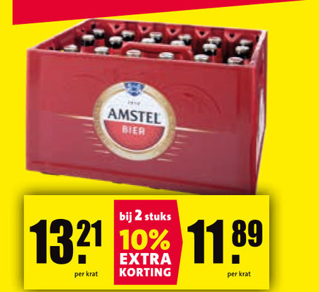 Amstel   krat bier folder aanbieding bij  Nettorama - details