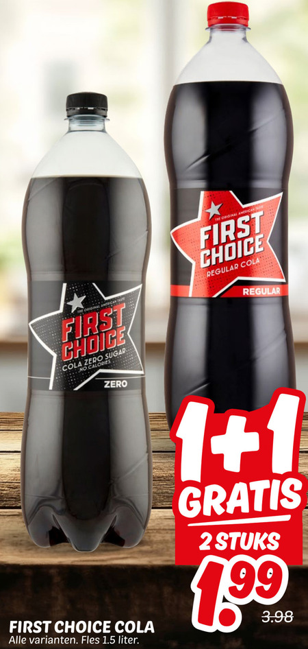 First Choice   cola folder aanbieding bij  Dekamarkt - details