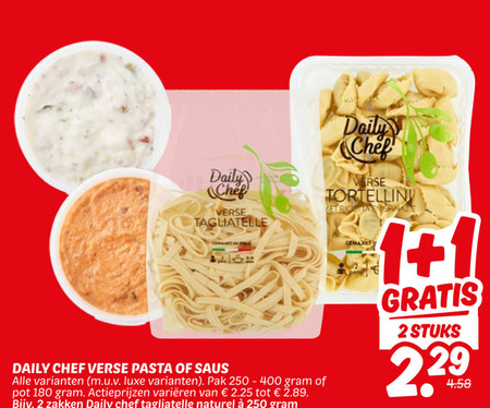 Daily Chef   tortellini, pastasaus folder aanbieding bij  Dekamarkt - details
