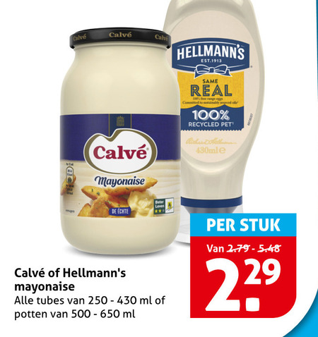 Calve   mayonaise folder aanbieding bij  Hoogvliet - details