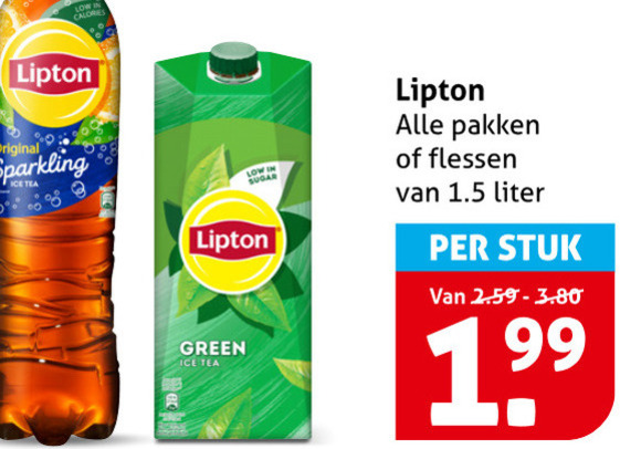 Lipton   ice tea folder aanbieding bij  Hoogvliet - details