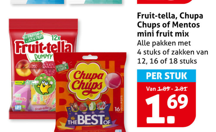 Fruit-Tella   snoep folder aanbieding bij  Hoogvliet - details