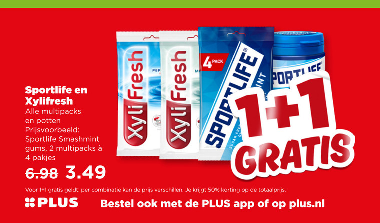 Xylifresh   kauwgom folder aanbieding bij  Plus - details