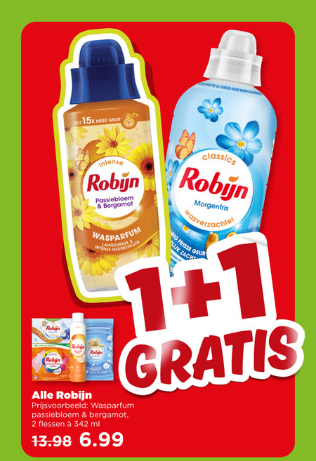 Robijn   wasmiddel, wasverzachter folder aanbieding bij  Plus - details
