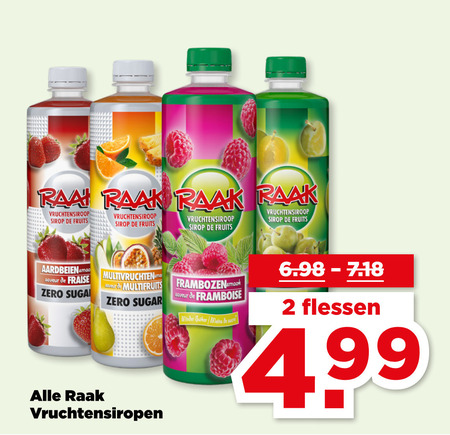 Raak   limonadesiroop folder aanbieding bij  Plus - details