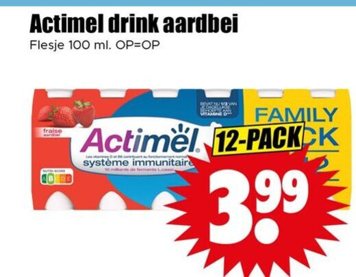 Danone Actimel   drinkyoghurt folder aanbieding bij  Dirk - details