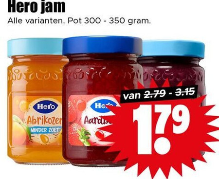 Hero   jam folder aanbieding bij  Dirk - details