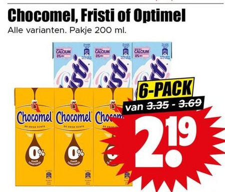 Chocomel   melkdrank, drinkyoghurt folder aanbieding bij  Dirk - details