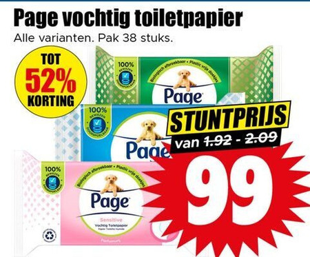Page   vochtig toiletpapier folder aanbieding bij  Dirk - details