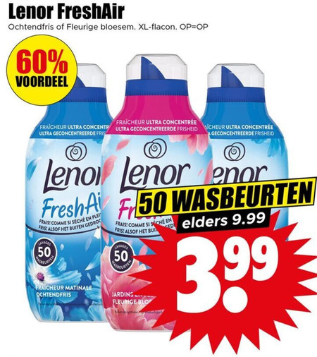 Lenor   wasverzachter folder aanbieding bij  Dirk - details