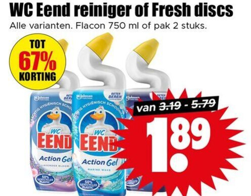 WC Eend   toiletblok, toiletreiniger folder aanbieding bij  Dirk - details