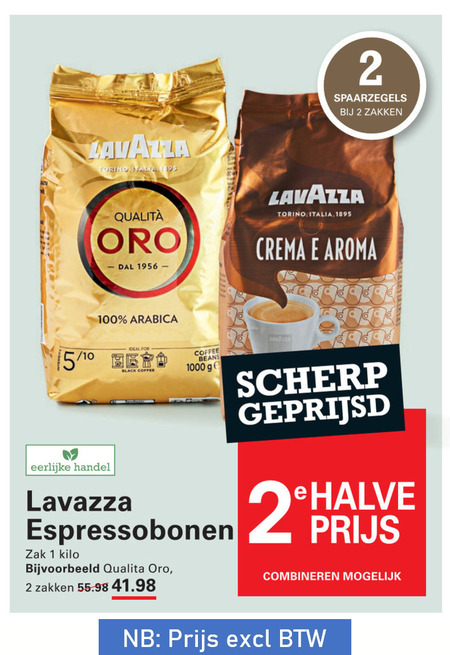 Lavazza   koffiebonen folder aanbieding bij  Sligro - details
