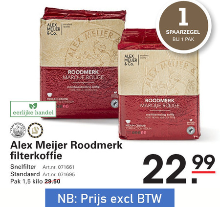 Alex Meijer   koffie folder aanbieding bij  Sligro - details