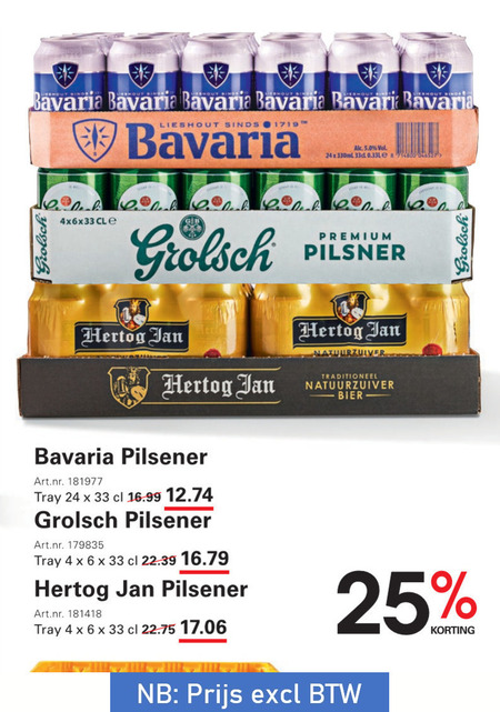 Bavaria   blikje bier folder aanbieding bij  Sligro - details