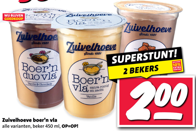 Zuivelhoeve   vla folder aanbieding bij  Nettorama - details