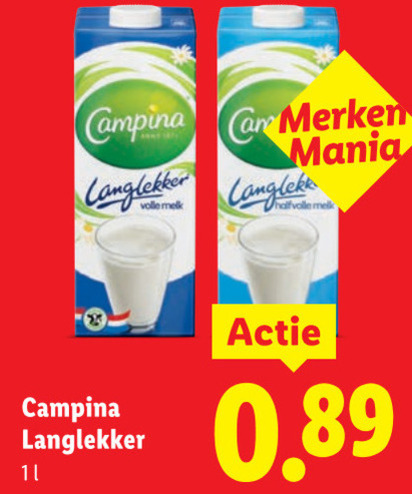 Campina   melk folder aanbieding bij  Lidl - details