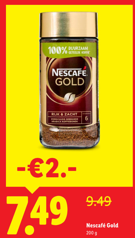 Nescafe   oploskoffie folder aanbieding bij  Lidl - details