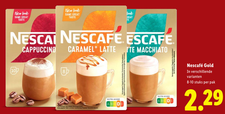 Nescafe   oploskoffie folder aanbieding bij  Lidl - details