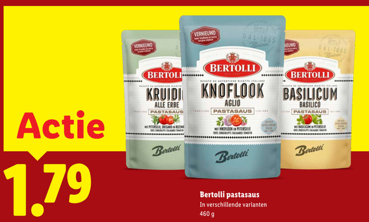 Bertolli   pastasaus folder aanbieding bij  Lidl - details