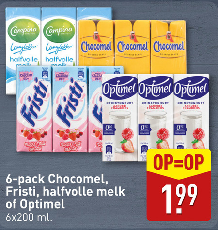Fristi   melk, chocolademelk folder aanbieding bij  Aldi - details