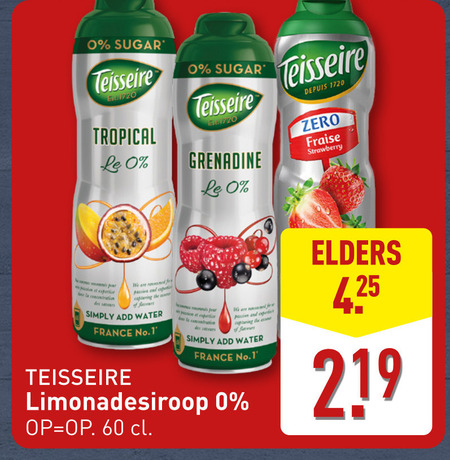 Teisseire   limonadesiroop folder aanbieding bij  Aldi - details