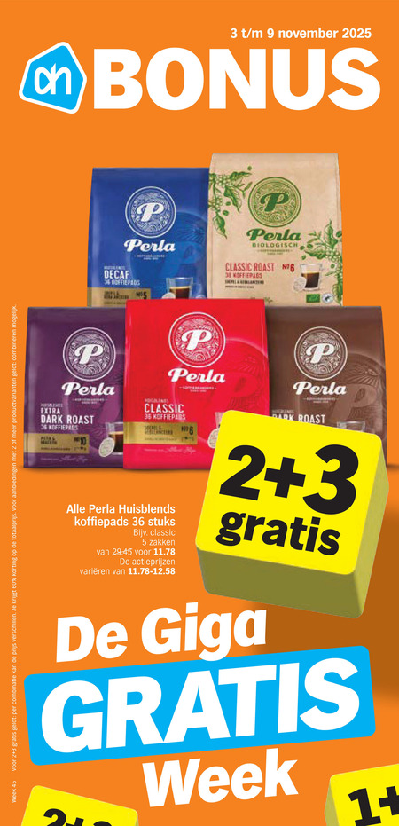 Perla   koffiepad folder aanbieding bij  Albert&nbsp;Heijn - details
