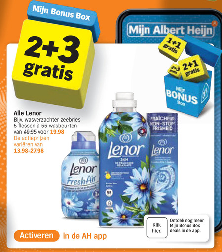 Lenor   wasverzachter folder aanbieding bij  Albert&nbsp;Heijn - details