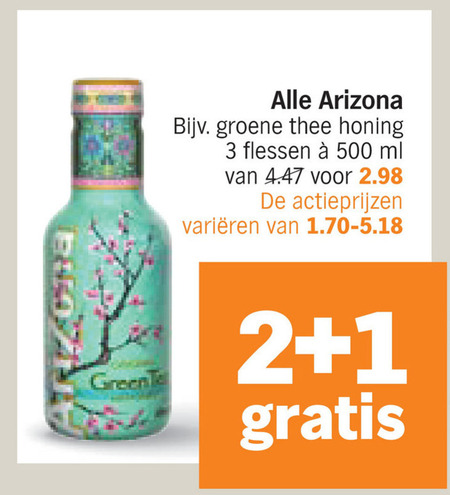 Arizona   ice tea folder aanbieding bij  Albert&nbsp;Heijn - details