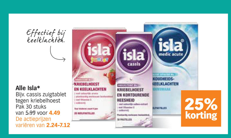Isla   keelpastilles folder aanbieding bij  Albert&nbsp;Heijn - details